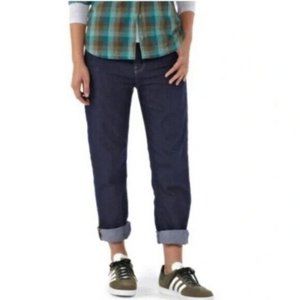 Patagonia Boyfriend Crops Dark Denim Straight Leg Jeans Women’s Sz 27 Gorpcore